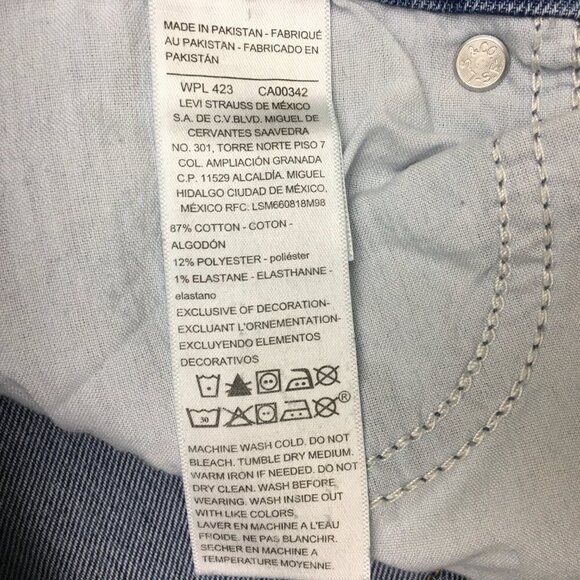 Levi's Signature Heritage Jeans High Rise Straight Leg Stretch Fray Hems size 10 - Picture 8 of 10